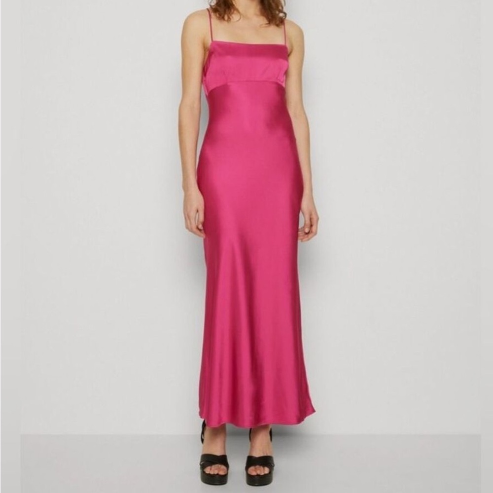 Abercrombie & Fitch Satin Cowl Back Slip Midi Dress - Size M